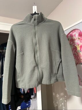 90 Degree By Reflex Sage Green Full-Zip Bomber Jacket